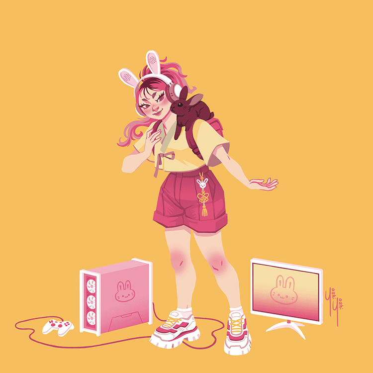 Lunar New Year Rabbit/Cat - Mini Print Trio