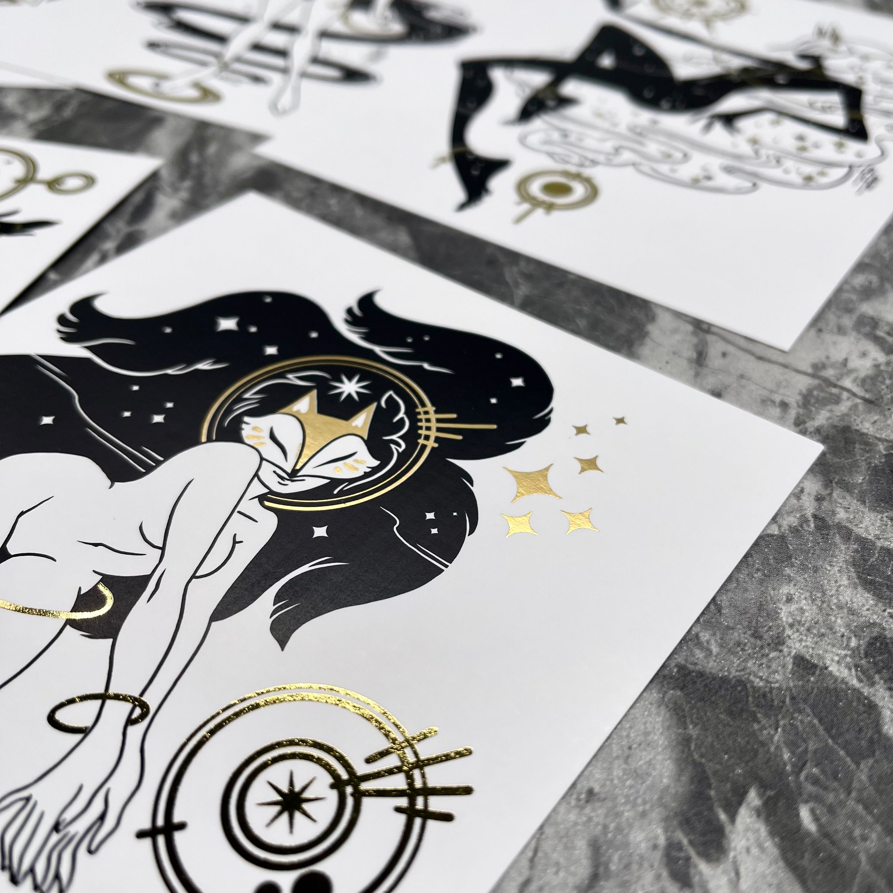 Celestial Foxes Postcard Set