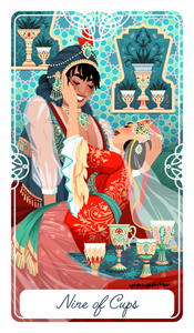 Nine of Cups - Tarot Deck Print