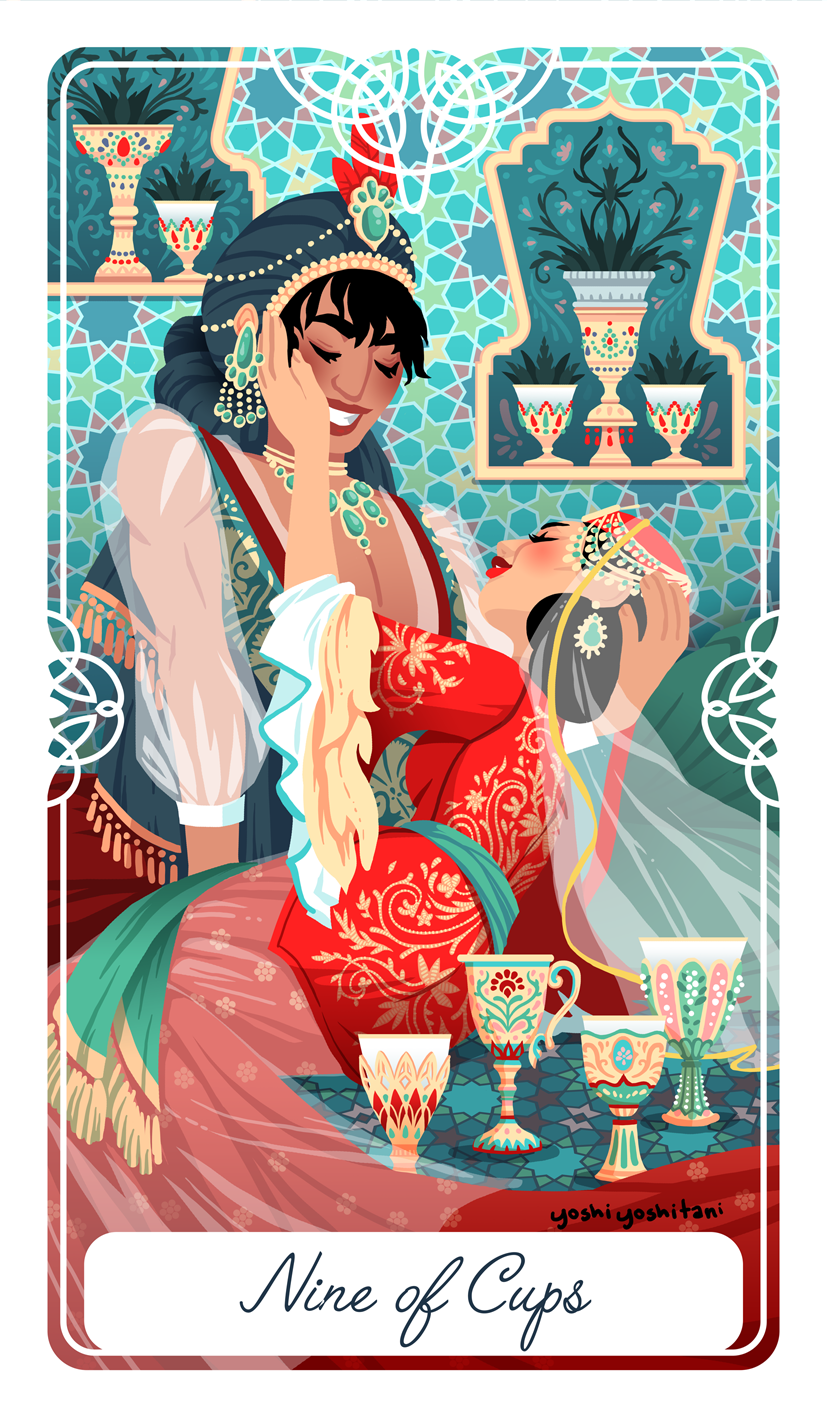 Nine of Cups - Tarot Deck Print