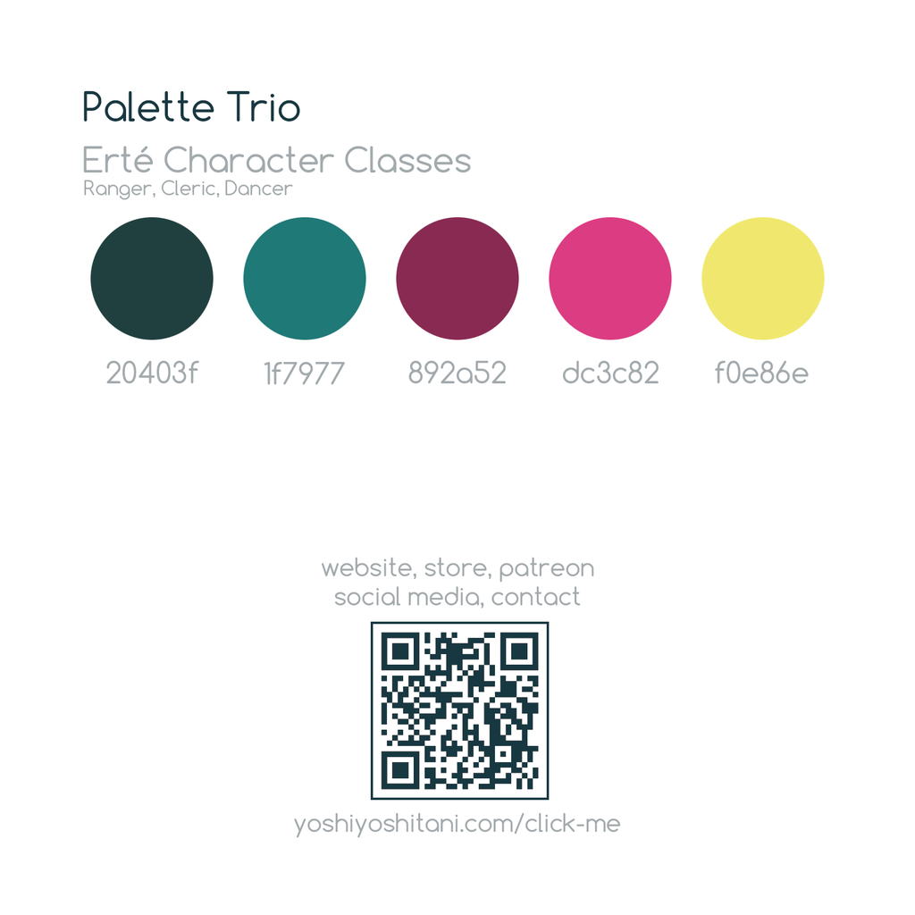 Erté Character Classes - Mini Print Trio