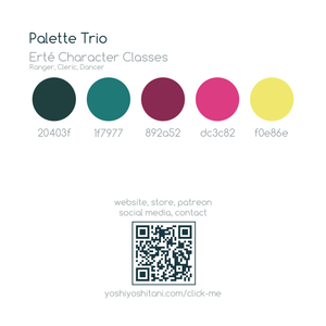 Erté Character Classes - Mini Print Trio
