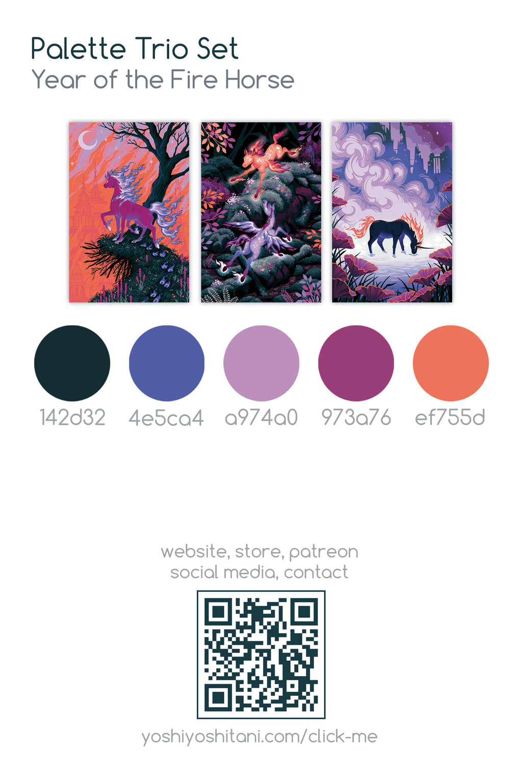 Year of the Fire Horse - Mini Print Trio