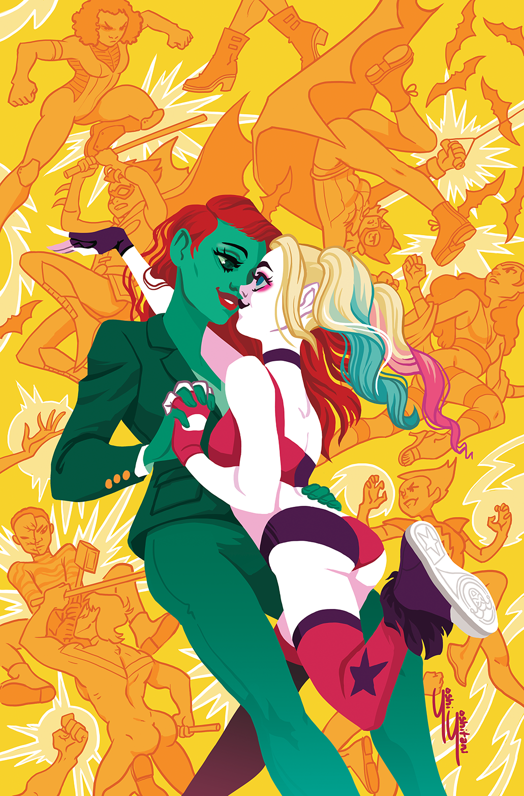 Love is a Brawl - Harley & Ivy Print