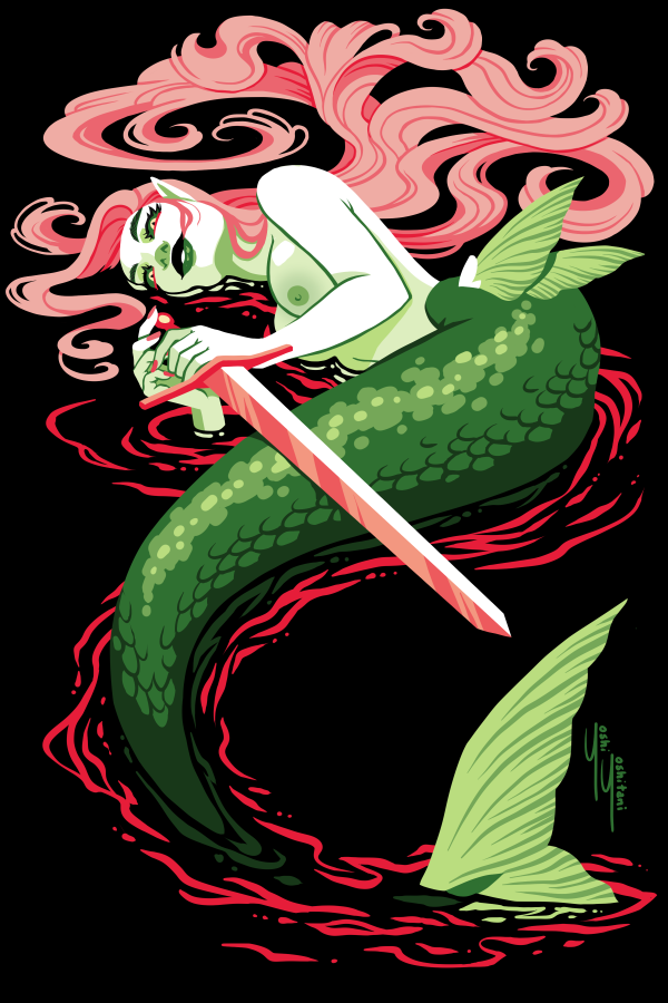 Mermaids with Swords - Mini Print Trio