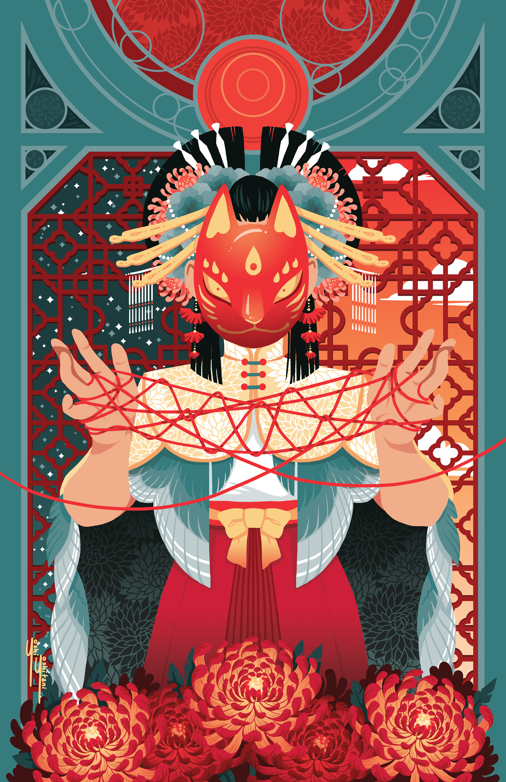 Officiant - Fox Wedding Triptych Print