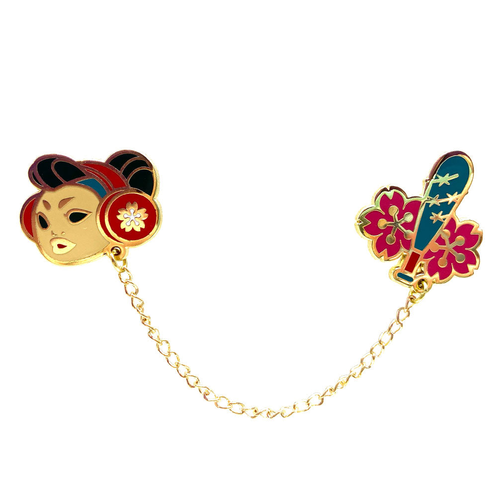Hear No Evil: Chain connected Enamel Pin