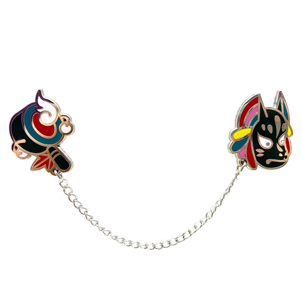 Hear The Evil: Chain connected Enamel Pin