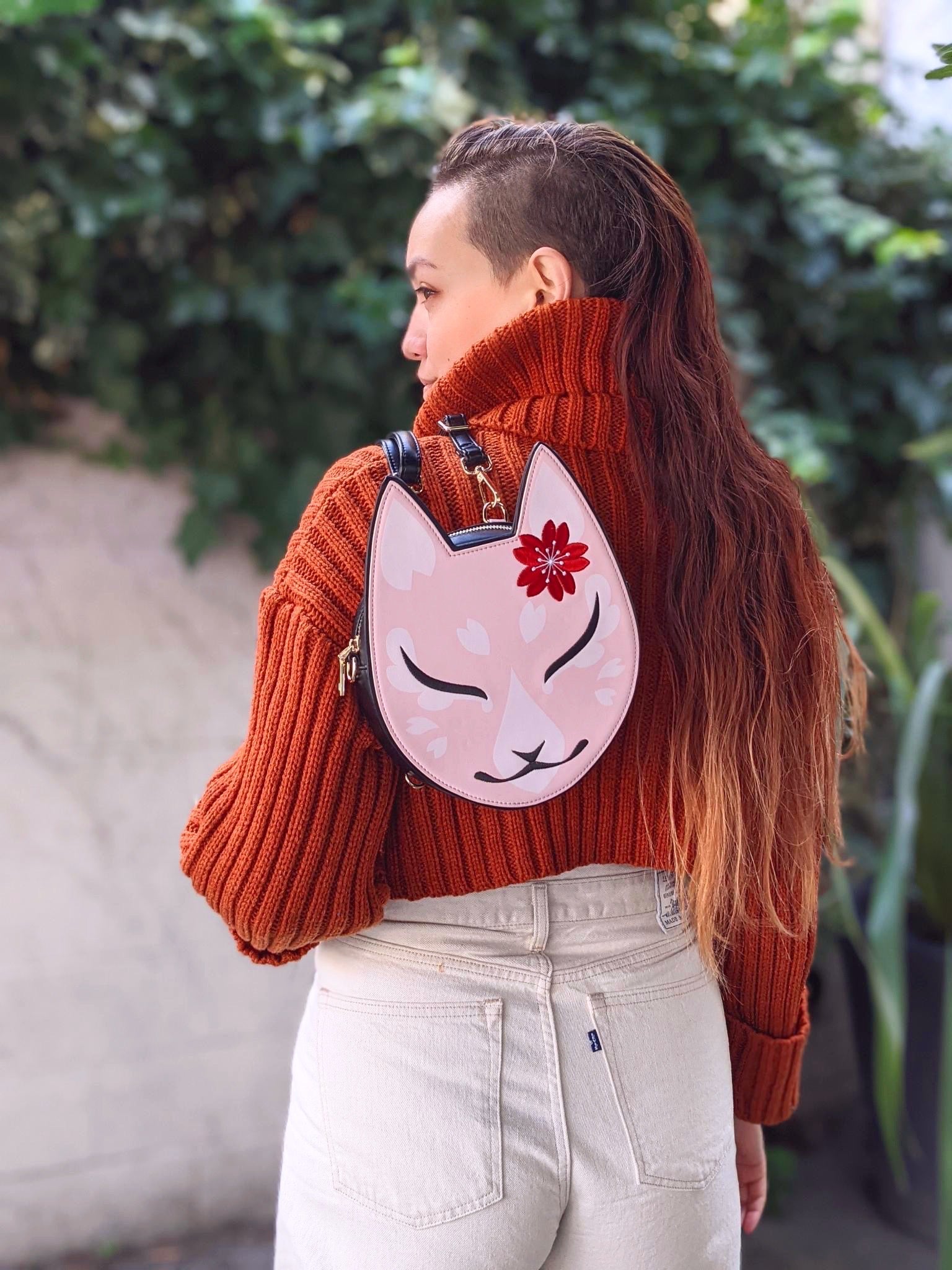 Kitsune Convertible Bag : Pink