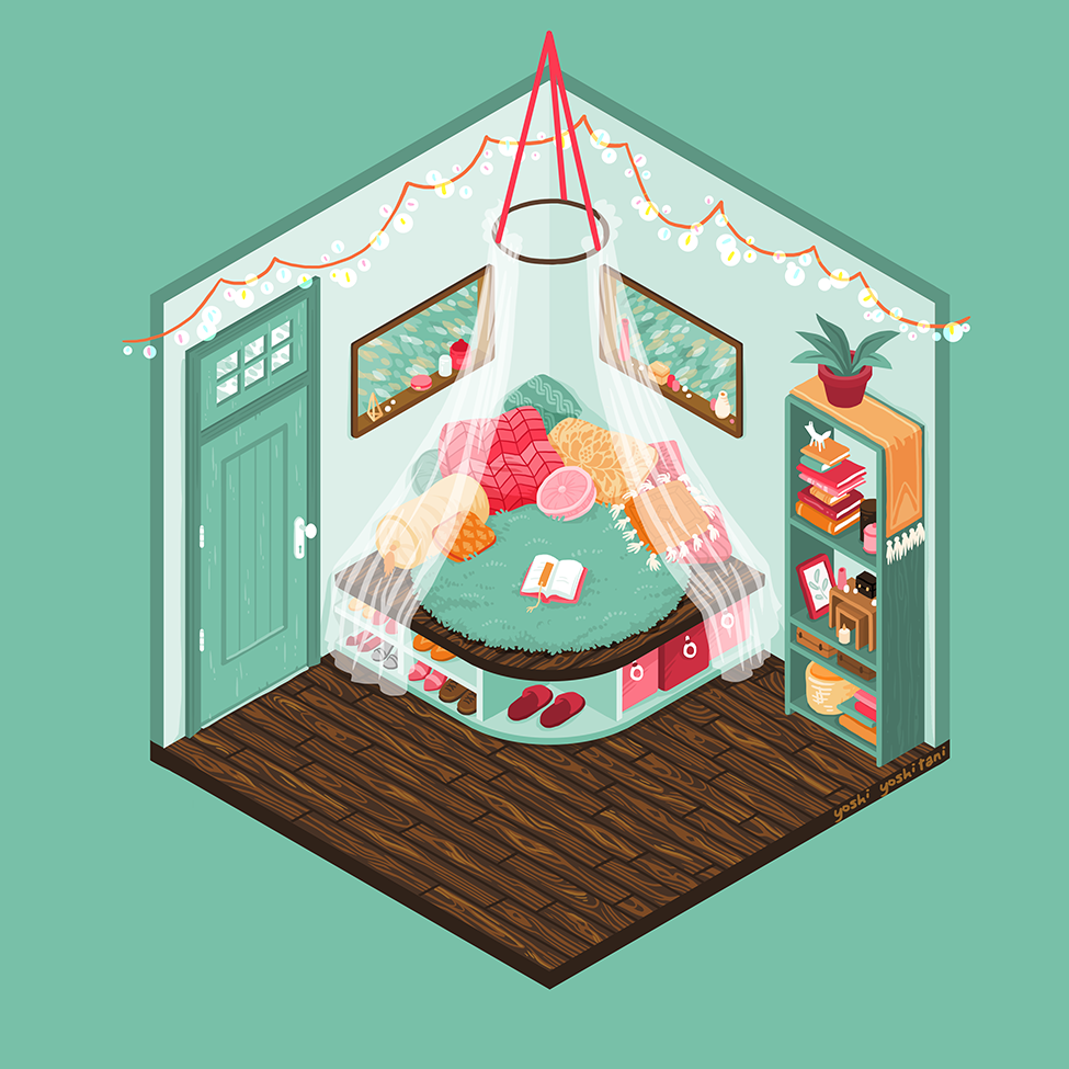 Isometric Dream Rooms - Mini Print Trio