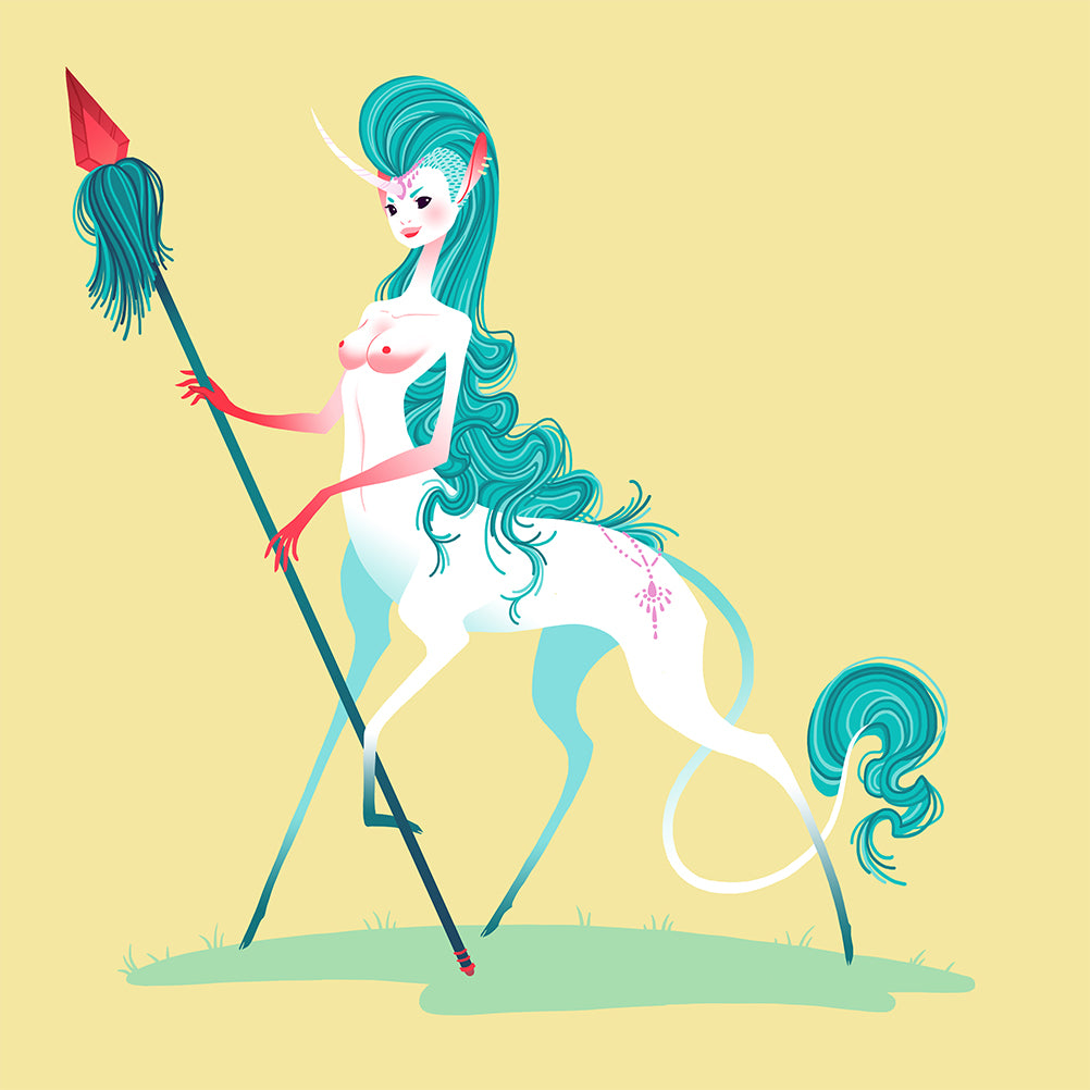 Mohawk Unicorn Centaur Warriors - Mini Print Trio