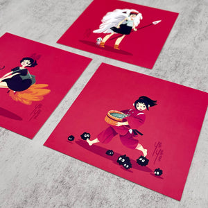 My Favorite Ghibli - Mini Print Trio