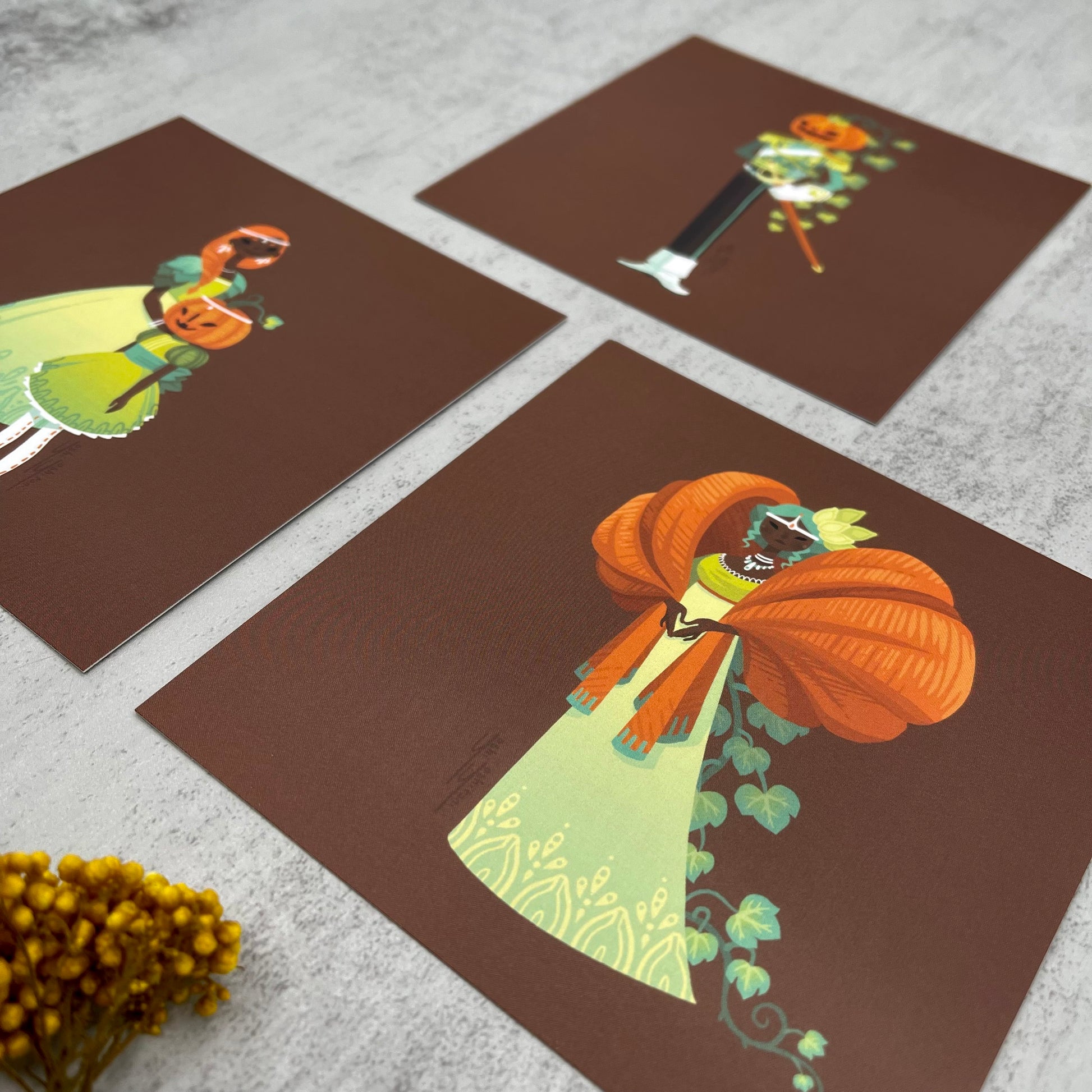 Pumpkin Royal Family - Mini Print Trio