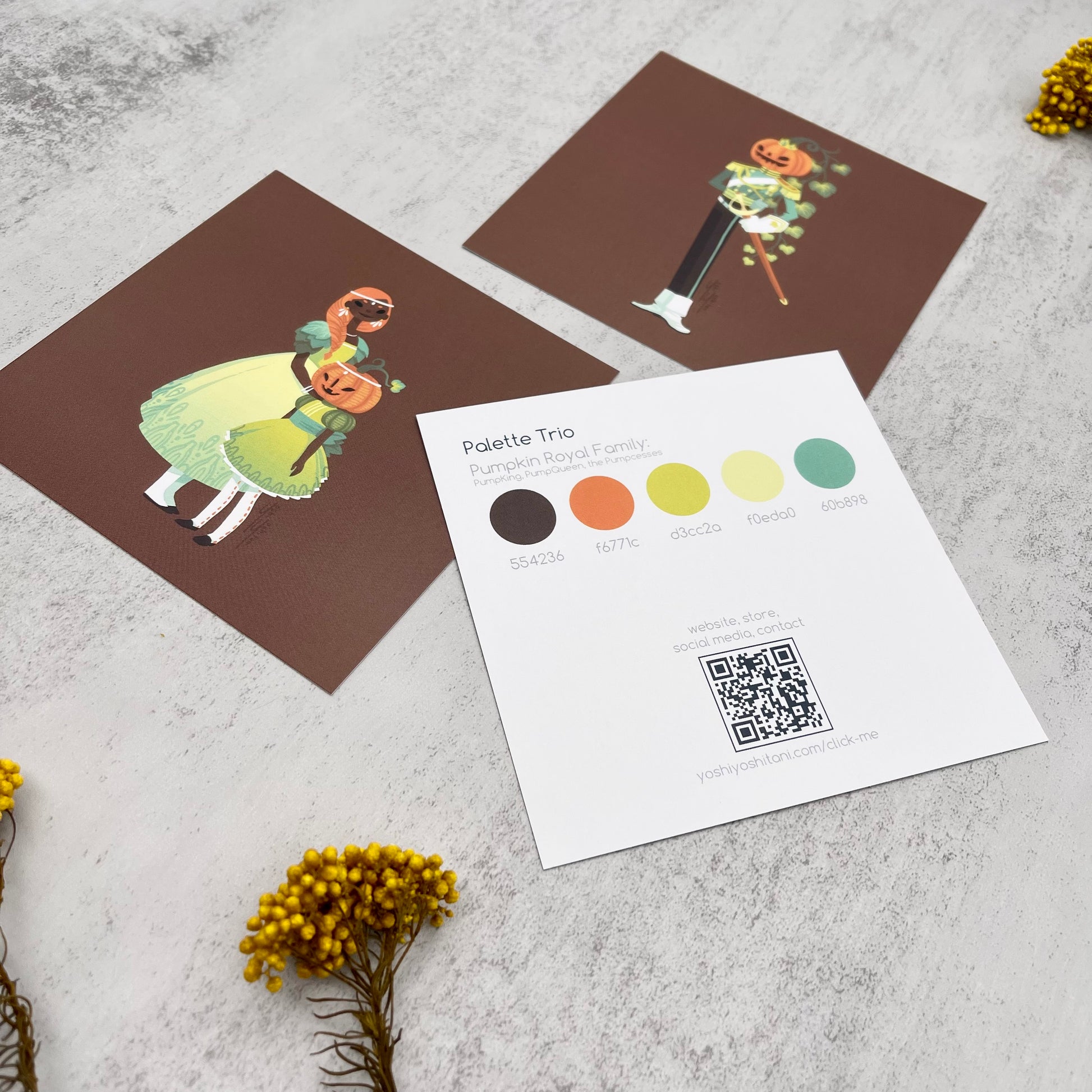 Pumpkin Royal Family - Mini Print Trio