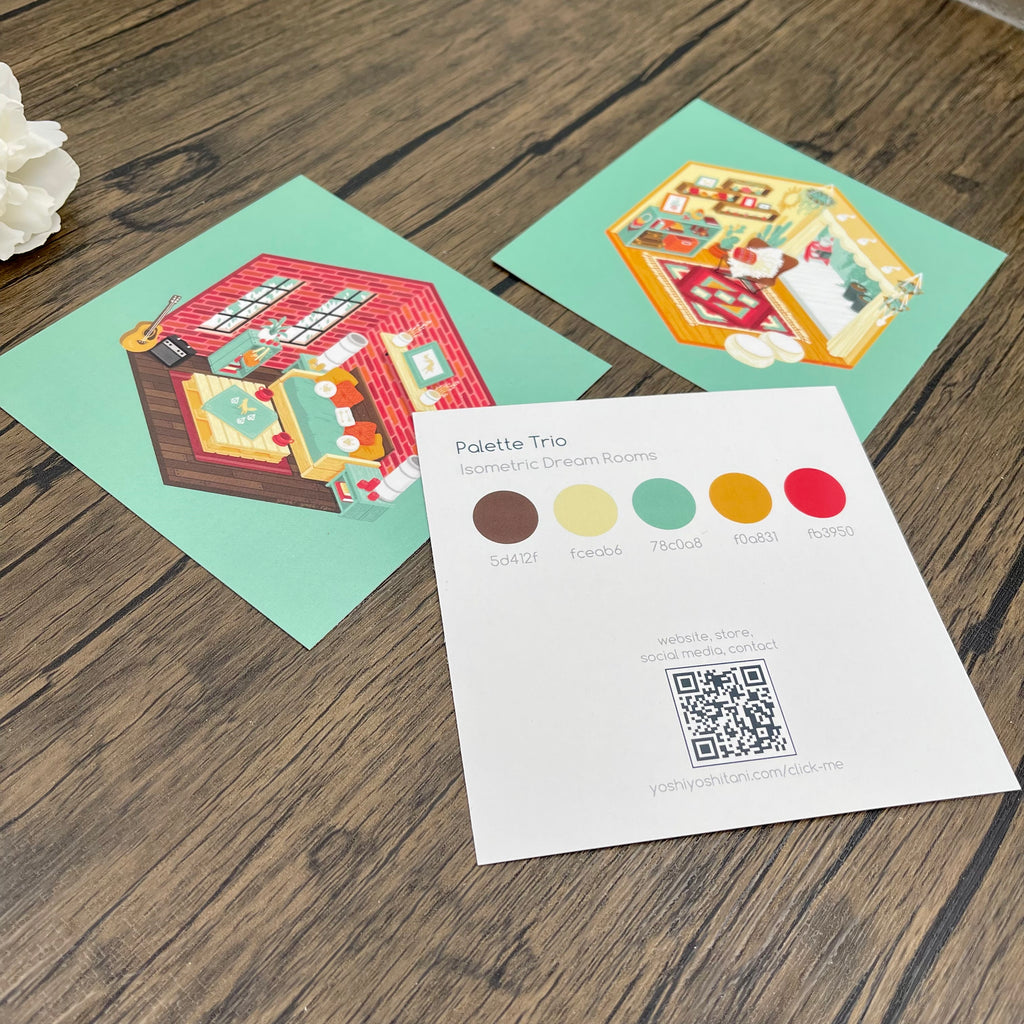 Isometric Dream Rooms - Mini Print Trio