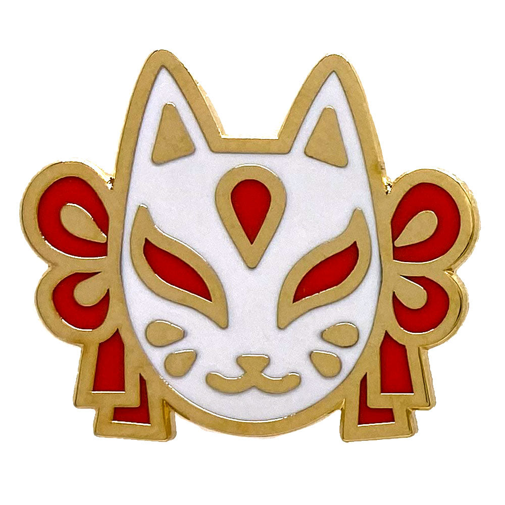 Fox Animal Mask Enamel Pin