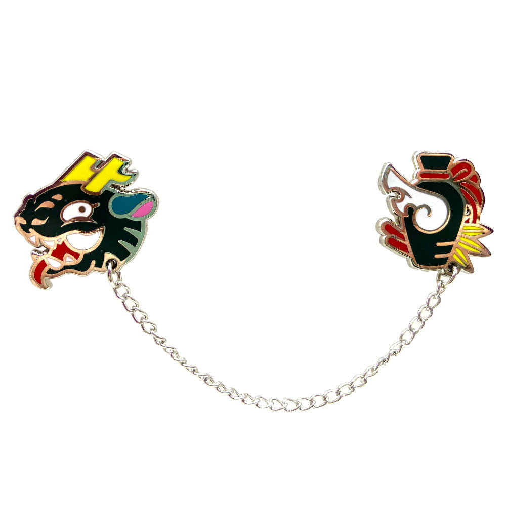 Speak The Evil: Chain connected Enamel Pin