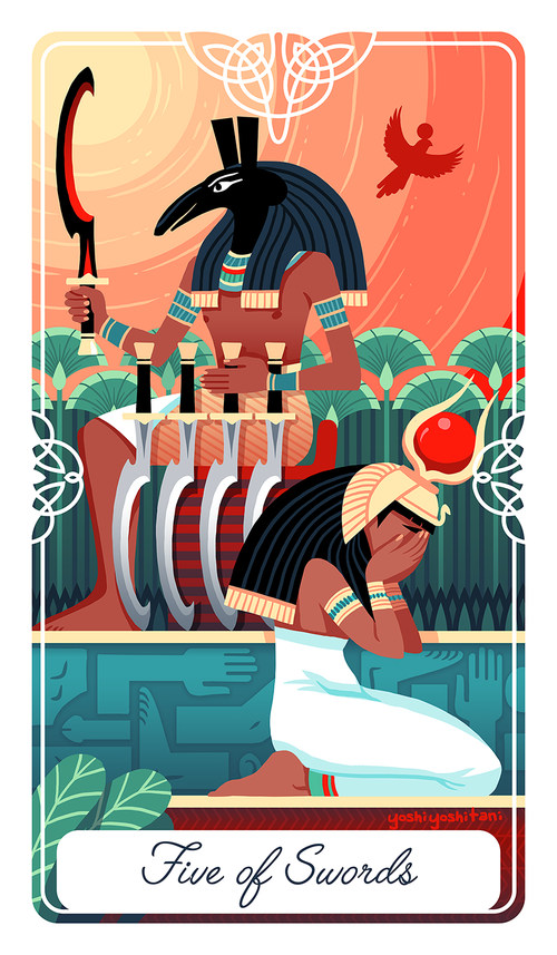 Five of Swords - Tarot Deck Print – Yoshi Yoshitani