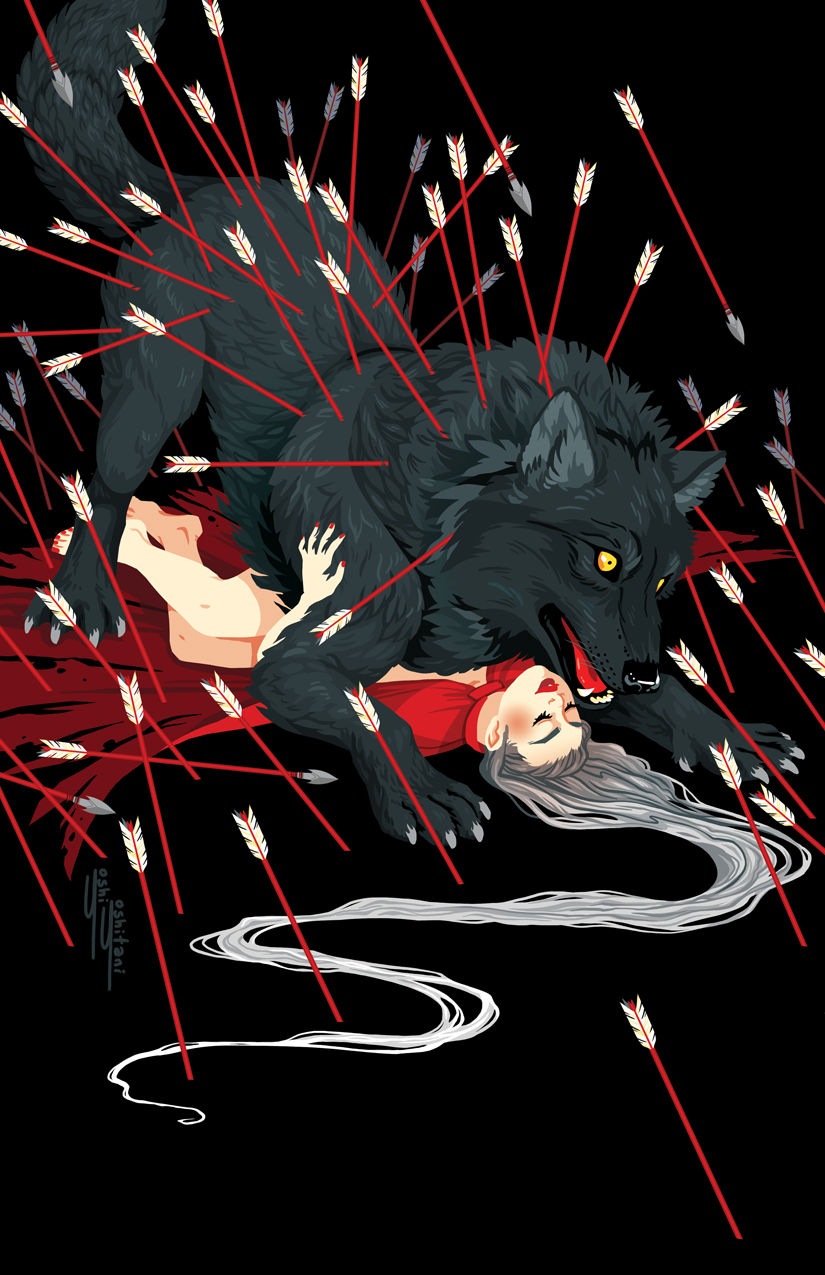 The Witch and The Wolf Print