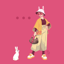 Load image into Gallery viewer, Lunar New Year Rabbit/Cat - Mini Print Trio
