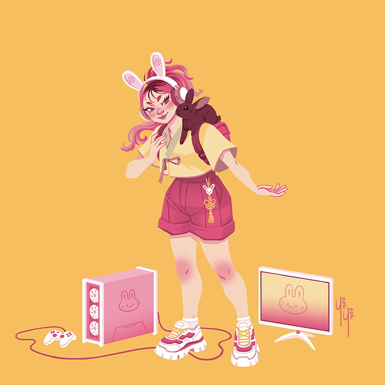 Lunar New Year Rabbit/Cat - Mini Print Trio